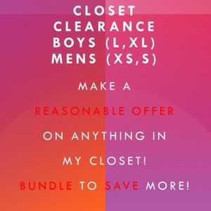 Closet Clearance, Boys (L, XL) & Mens (XS, S)